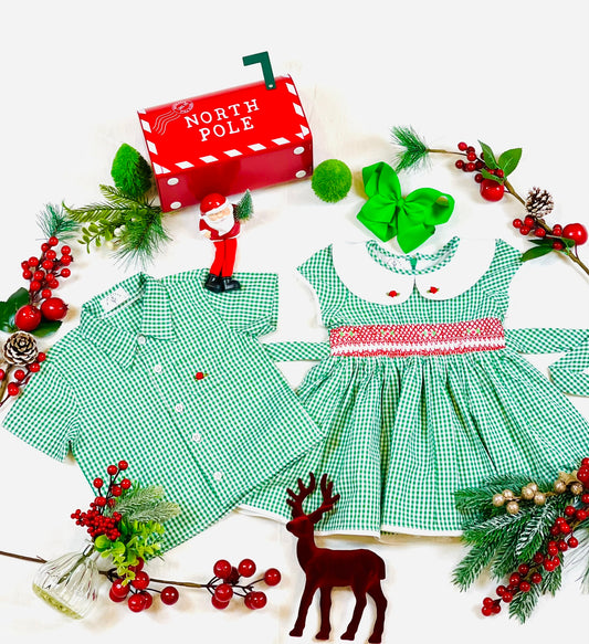 Smocked Evergreen Dress